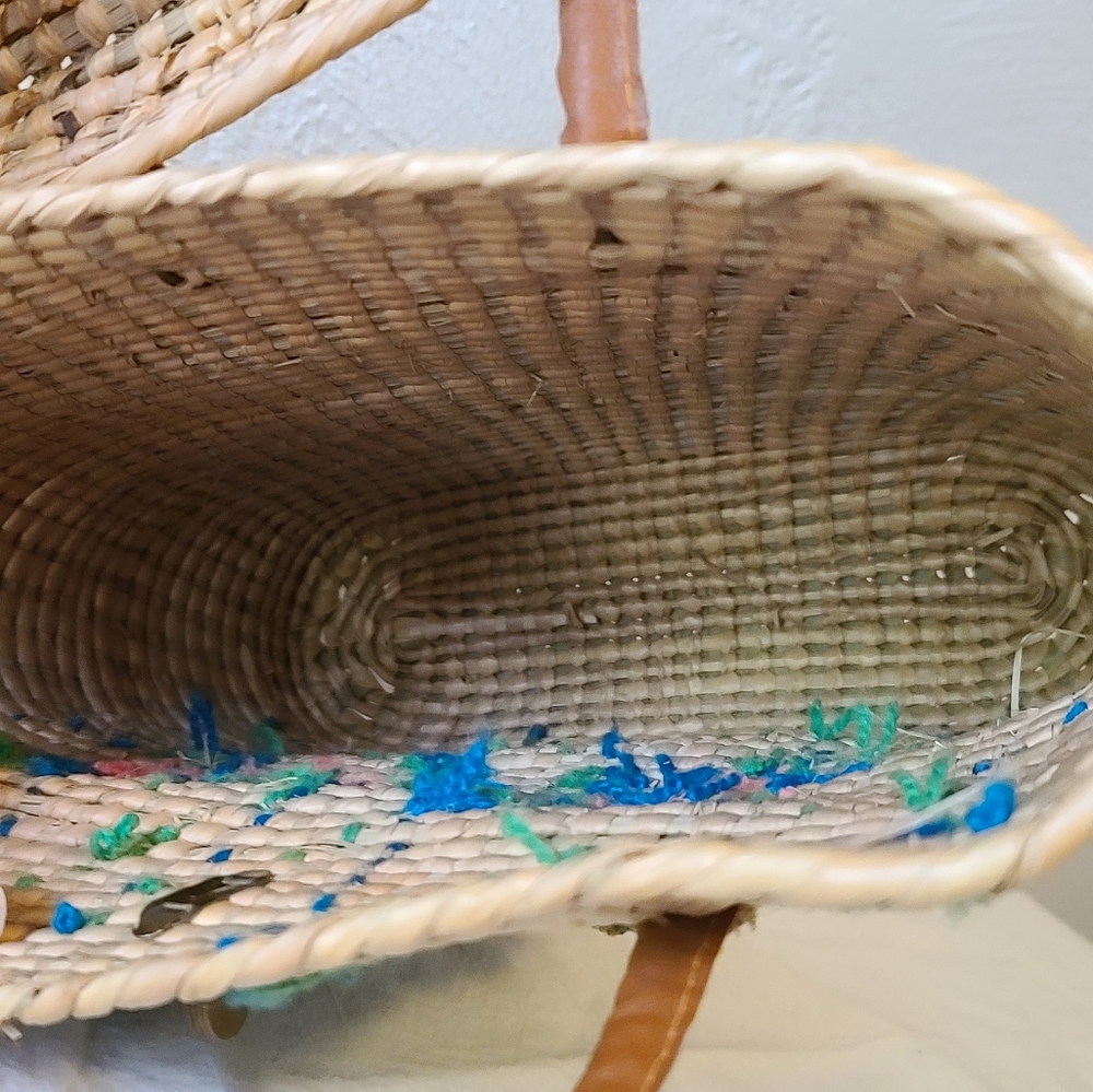 Vintage 1960s woven basket purse - Picture 4 of 11